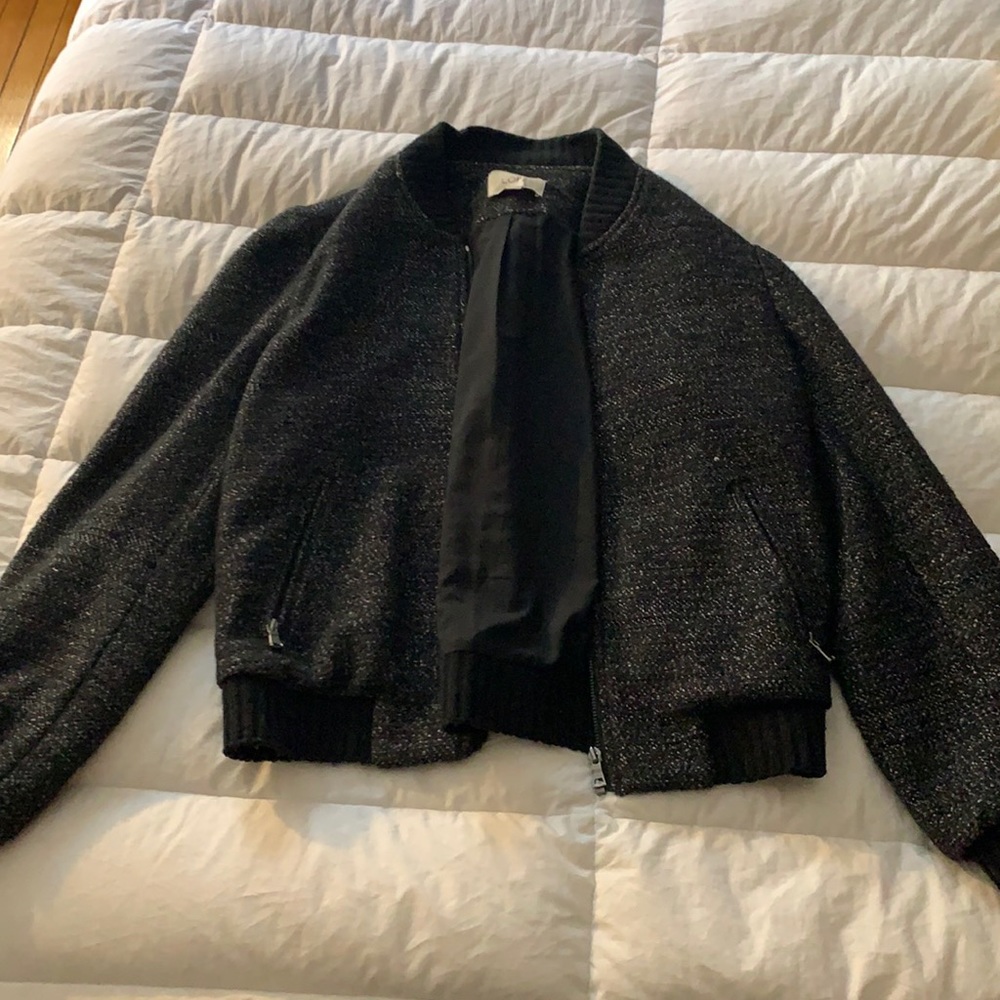 Loft M black bomber jacket
